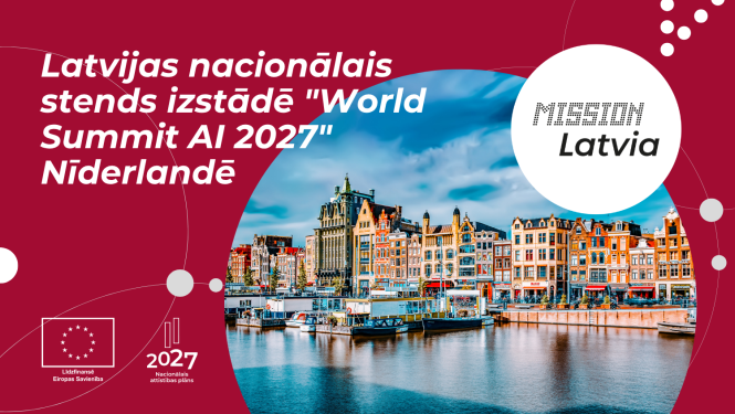 Latvijas nacionālais stends izstādē "World Summit AI 2027" Nīderlandē
