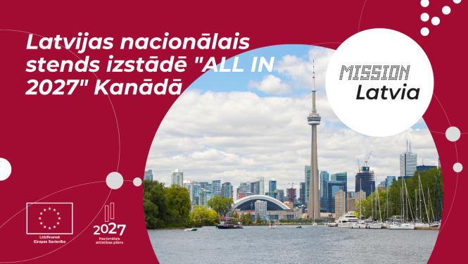 Latvijas nacionālais stends izstādē "ALL IN 2027" Kanādā