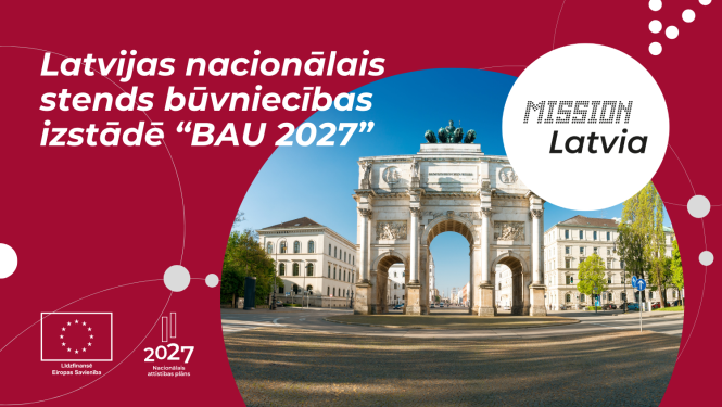 Latvijas nacionālais stends būvniecības izstādē “BAU 2027”