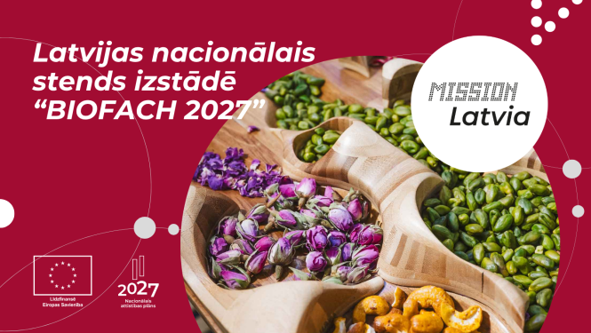 Latvijas nacionālais stends pārtikas rūpniecības izstādē “BIOFACH 2027”