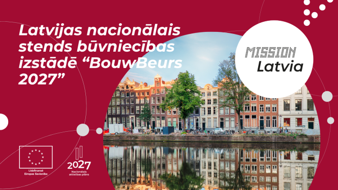 Latvijas nacionālais stends būvniecības izstādē “BouwBeurs 2027”