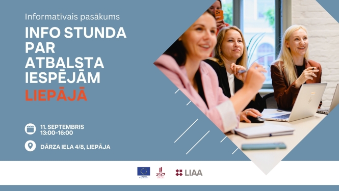 Info stunda uzņēmējiem par atbalsta iespējām Liepājā