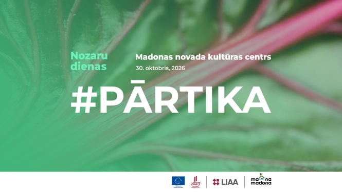 Nozaru diena #Pārtika. Līdzfinansē ES, NAP, LIAA un Madona logo