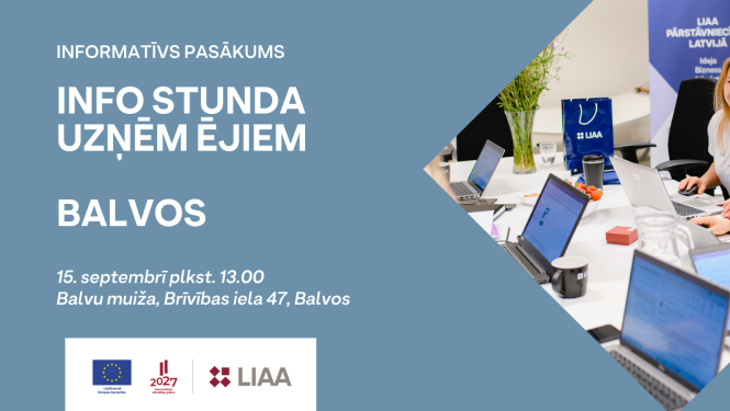 Info stunda uzņēmējiem Balvos