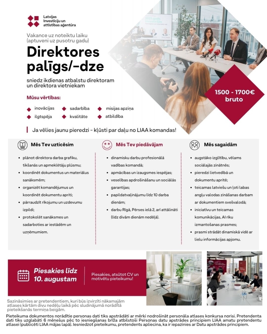 LIAA direktora palīgs/-dze