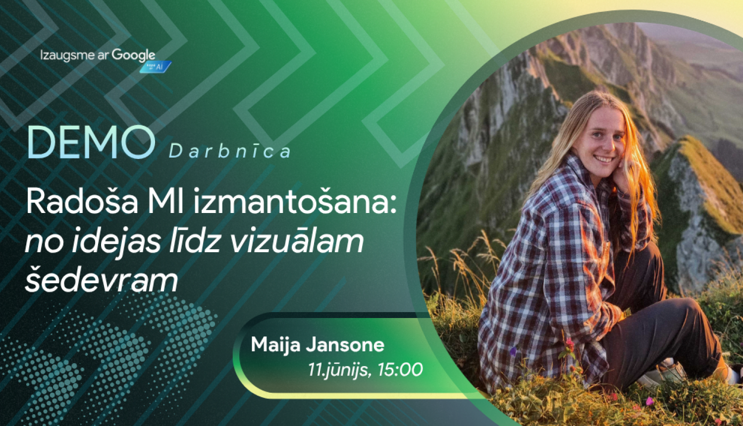 Izaugsme ar Google - Radoša MI izmantošana no idejas līdz vizuālam šedevram