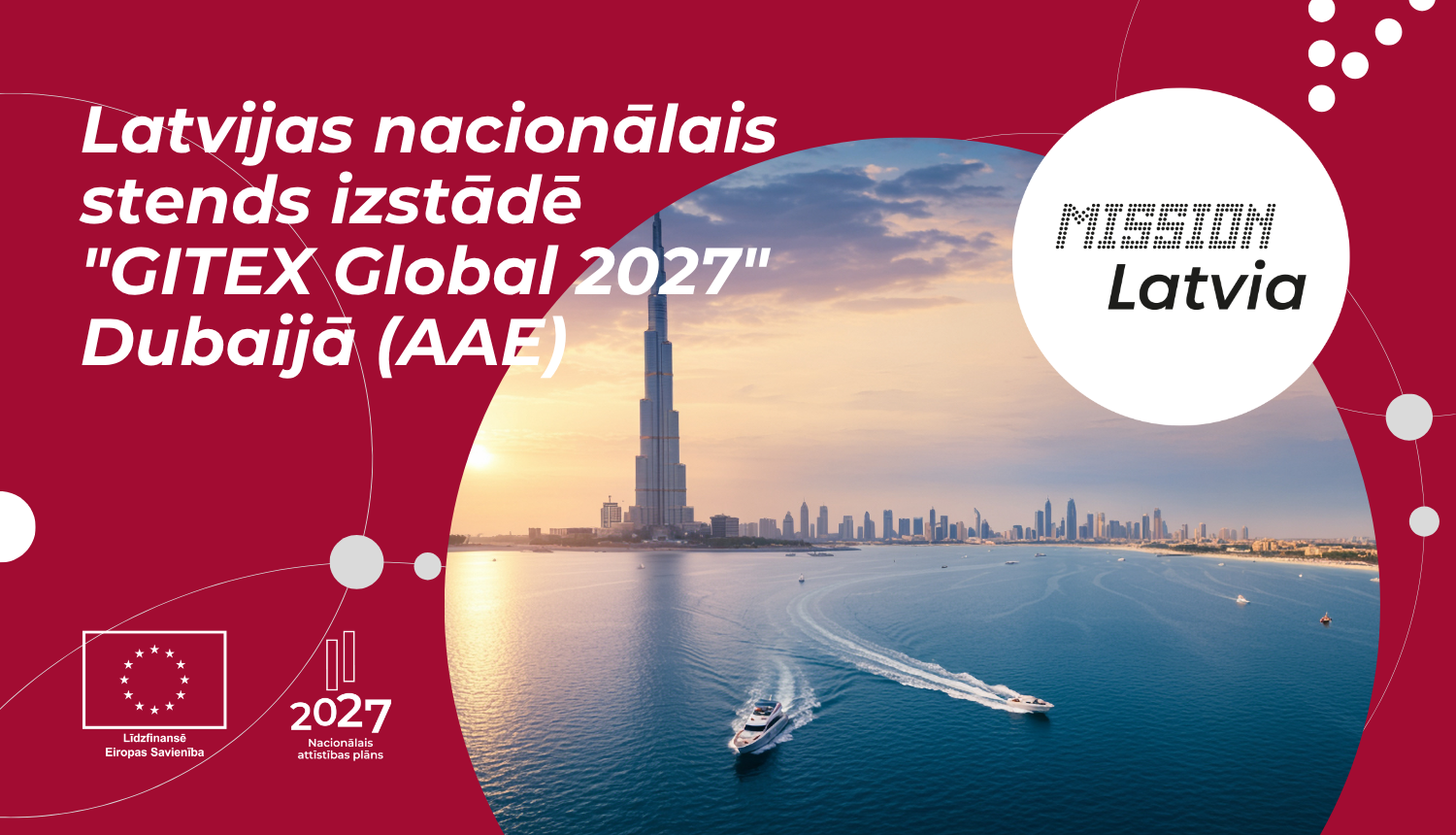 Latvijas nacionālais stends izstādē "GITEX Global 2027" Dubaijā (AAE)