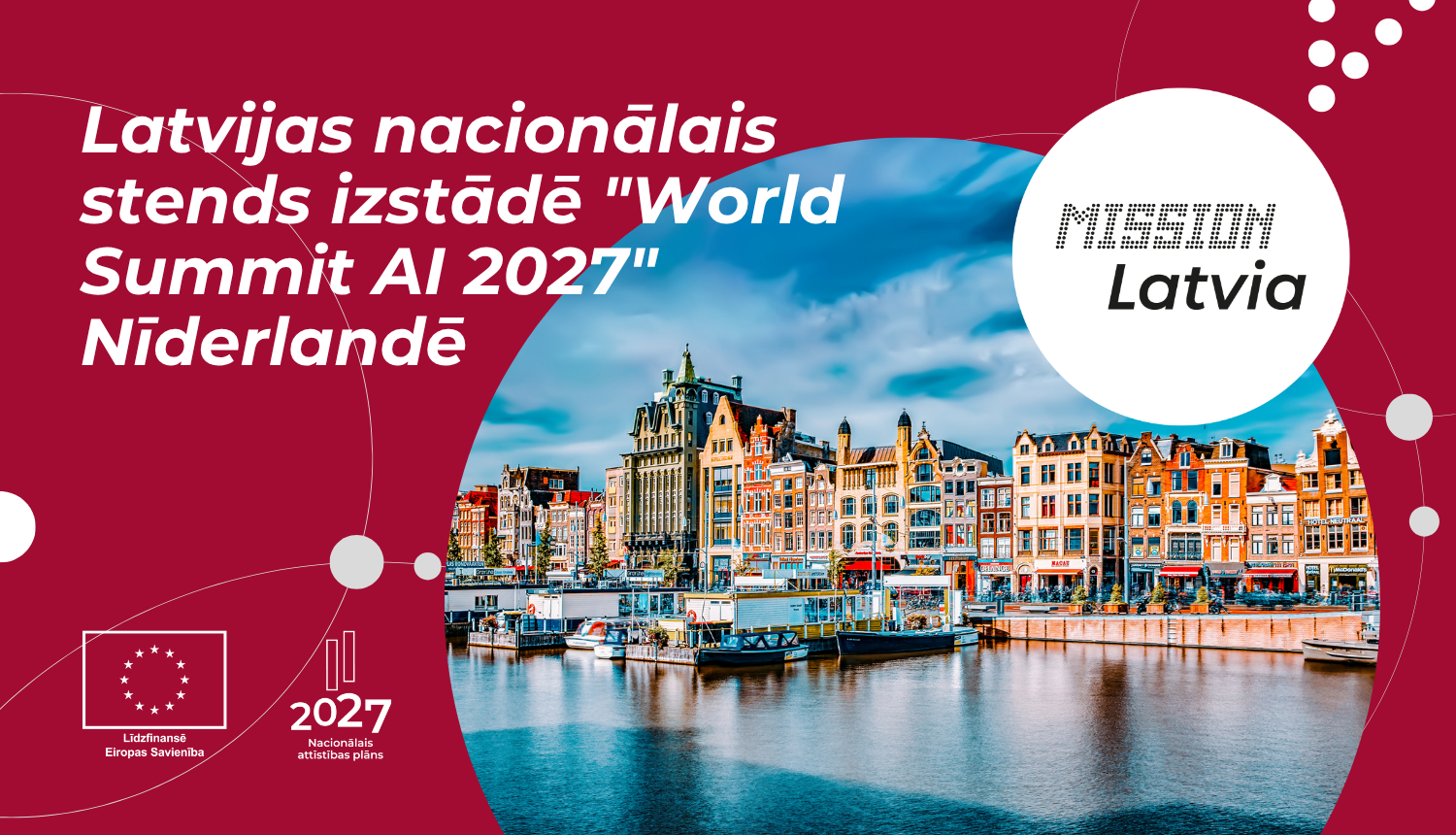 Latvijas nacionālais stends izstādē "World Summit AI 2027" Nīderlandē