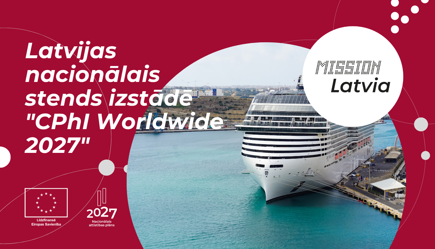 Latvijas nacionālais stends izstādē "CPhI Worldwide 2027"