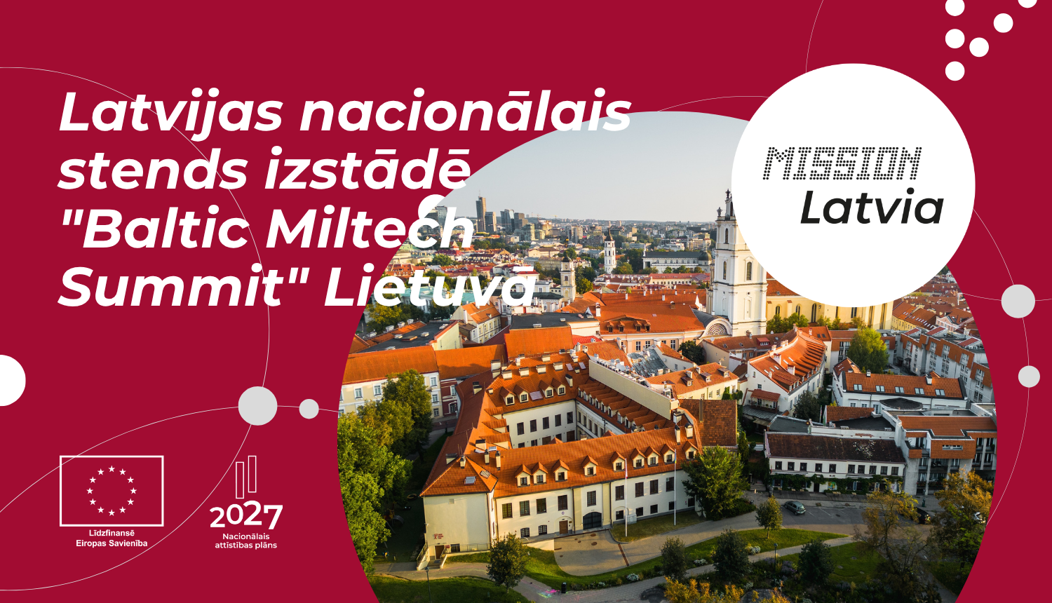 Latvijas nacionālais stends izstādē "Baltic Miltech Summit" Lietuvā