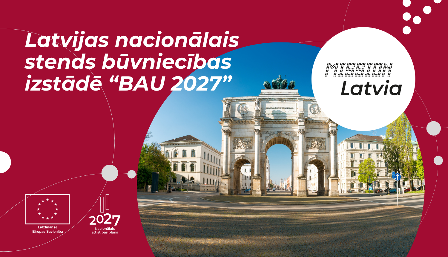 Latvijas nacionālais stends būvniecības izstādē “BAU 2027”