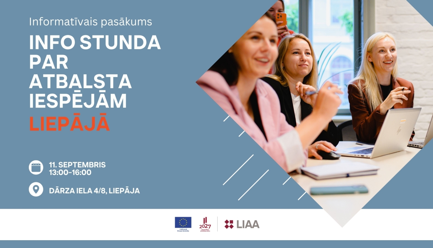 Info stunda uzņēmējiem par atbalsta iespējām Liepājā