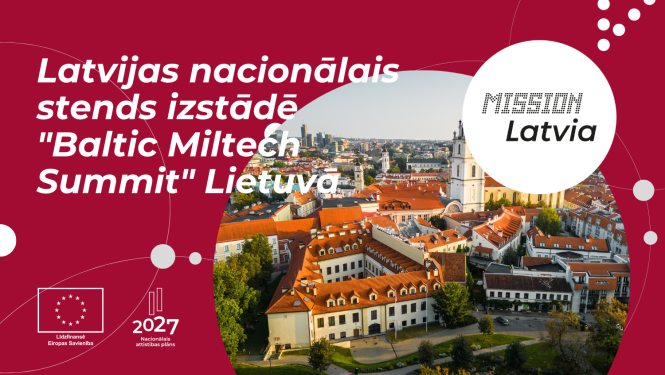 Latvijas nacionālais stends izstādē "Baltic Miltech Summit" Lietuvā