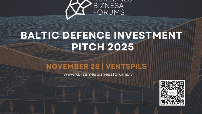 Ventspilī notiks Kurzemes Biznesa forums "Baltic Defence Investment Pitch 2025"