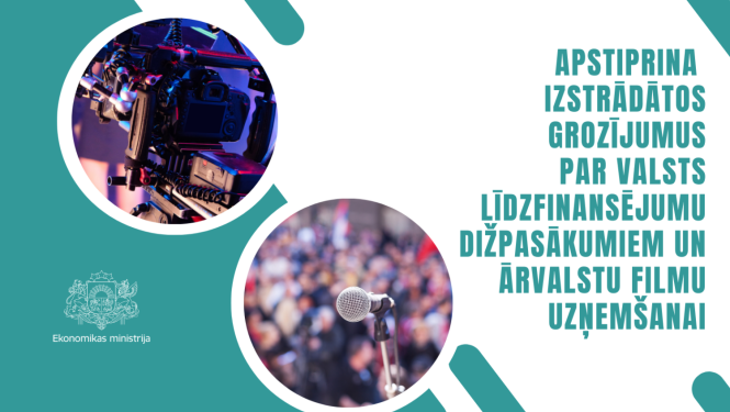 Precizē atbalsta nosacījumus ārvalstu filmu uzņemšanai un dižpasākumiem