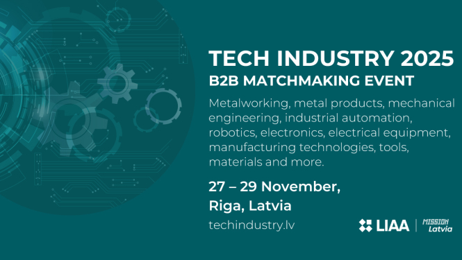 Latvijas ražotāju un ārvalstu iepircēju B2B kontaktbirža izstādes “Tech Industry 2025” laikā