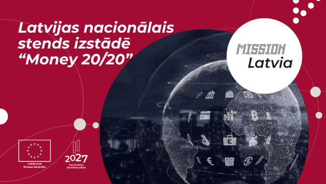 Latvijas nacionālais stends izstādē “Money 20/20" Nīderlandē