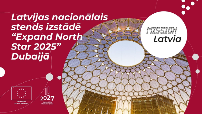 Nacionālais stends izstādē "Expand North Star 2025" Dubaijā