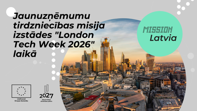 Jaunuzņēmumu tirdzniecības misija izstādes "London Tech Week 2026" laikā