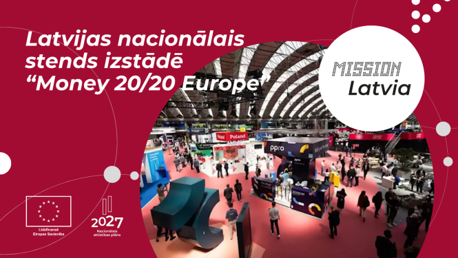 Latvijas nacionālais stends izstādē “Money 20/20 Europe" Nīderlandē