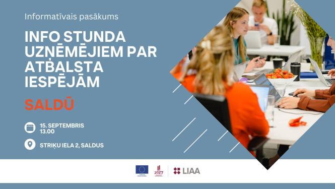 Info stunda uzņēmējiem par atbalsta iespējām