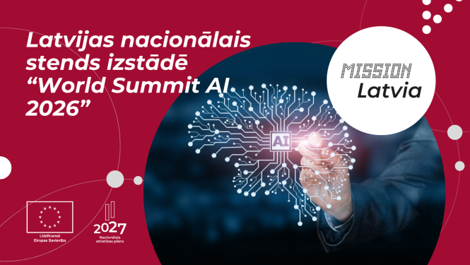 Latvijas nacionālais stends izstādē "World Summit AI 2026" Nīderlandē
