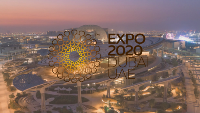 Dubaijas EXPO 2020 vizualizācija un logotips