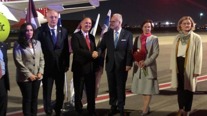 Plaša Latvijas uzņēmēju delegācija pavada Valsts prezidentu Egilu Levitu vizītē uz Izraēlu