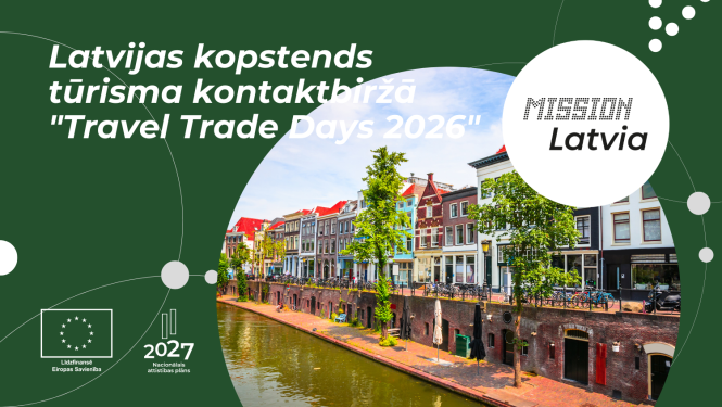 Latvijas kopstends tūrisma kontaktbiržā "Travel Trade Days 2026" Utrehtā, Nīderlandē