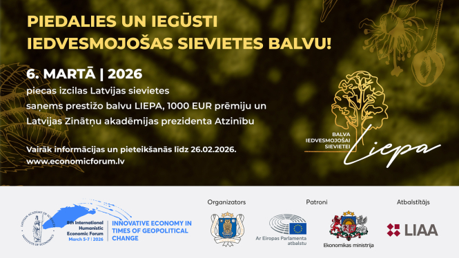 Latvijas sievietes – mūsu nācijas spēks un nākotne: izsludināts 2026. gada balvas “LIEPA” konkurss