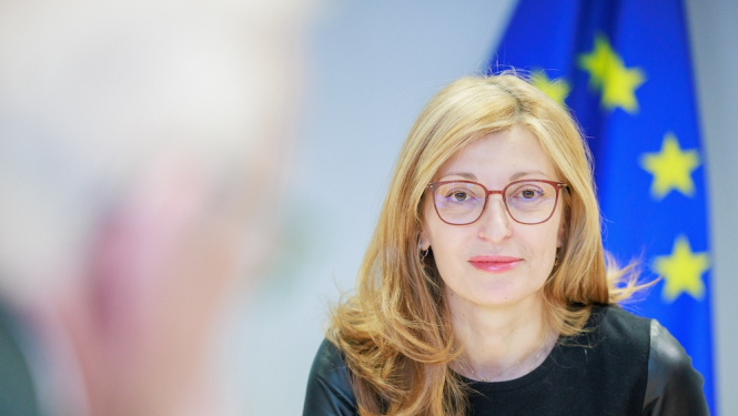 Eiropas Komisijas jaunuzņēmumu, pētniecības un inovāciju komisāre Jekaterina Zaharijeva (Ekaterina Zaharieva)