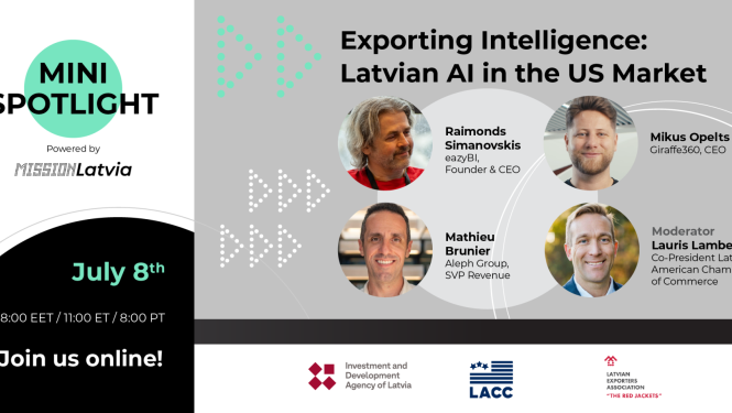 “Mini Spotlight” vebinārs: Intelekta eksports - Latvijas mākslīgais intelekts ASV tirgū