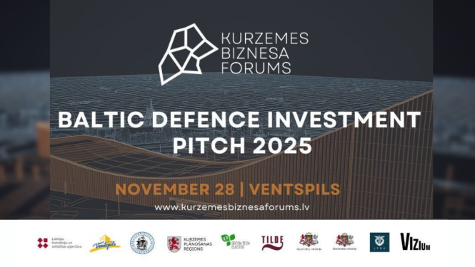 Ventspilī notiks Kurzemes Biznesa forums "Baltic Defence Investment Pitch 2025"