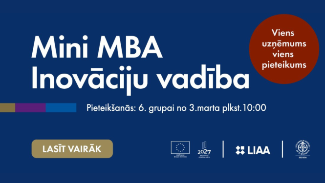 Mini MBA “Inovāciju vadībā” 2026.-2027., 6.grupa