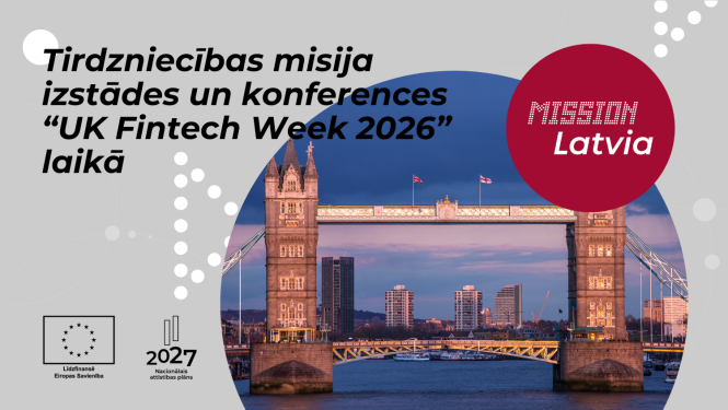 Tirdzniecības misija finanšu tehnoloģiju nozares uzņēmumiem izstādes un konferences "UK Fintech Week 2026" laikā