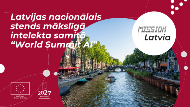 Latvijas nacionālais stends izstādē "World Summit AI 2026" Nīderlandē