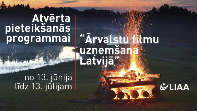 Atvērta pieteikšanās programmai "Ārvalstu filmu uzņemšana Latvijā"