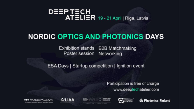 Konference "Nordic Optics and Photonics Days" Deep Tech Atelier 2023