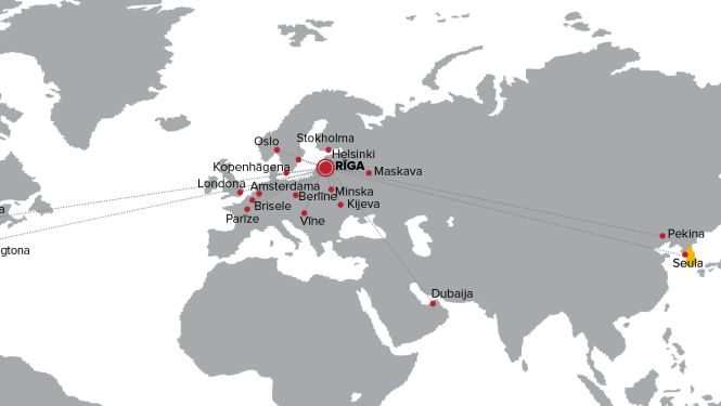 Pārstāvniecību ārvalstīs kartes