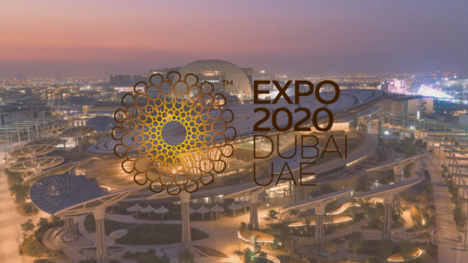 Dubaijas EXPO 2020 vizualizācija un logotips