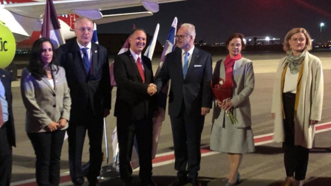 Plaša Latvijas uzņēmēju delegācija pavada Valsts prezidentu Egilu Levitu vizītē uz Izraēlu