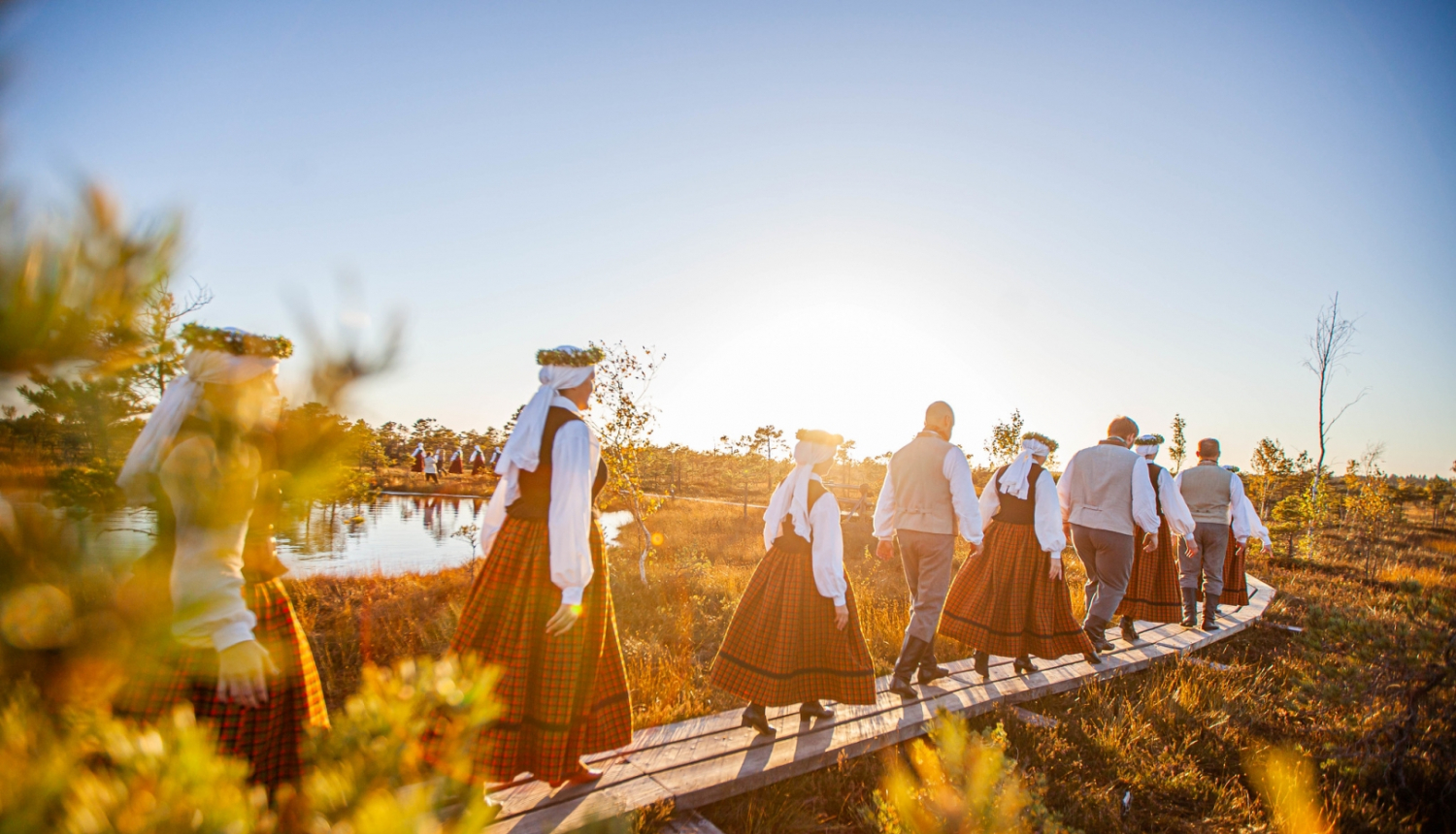 Latviešu tautastērpi, purva ainava