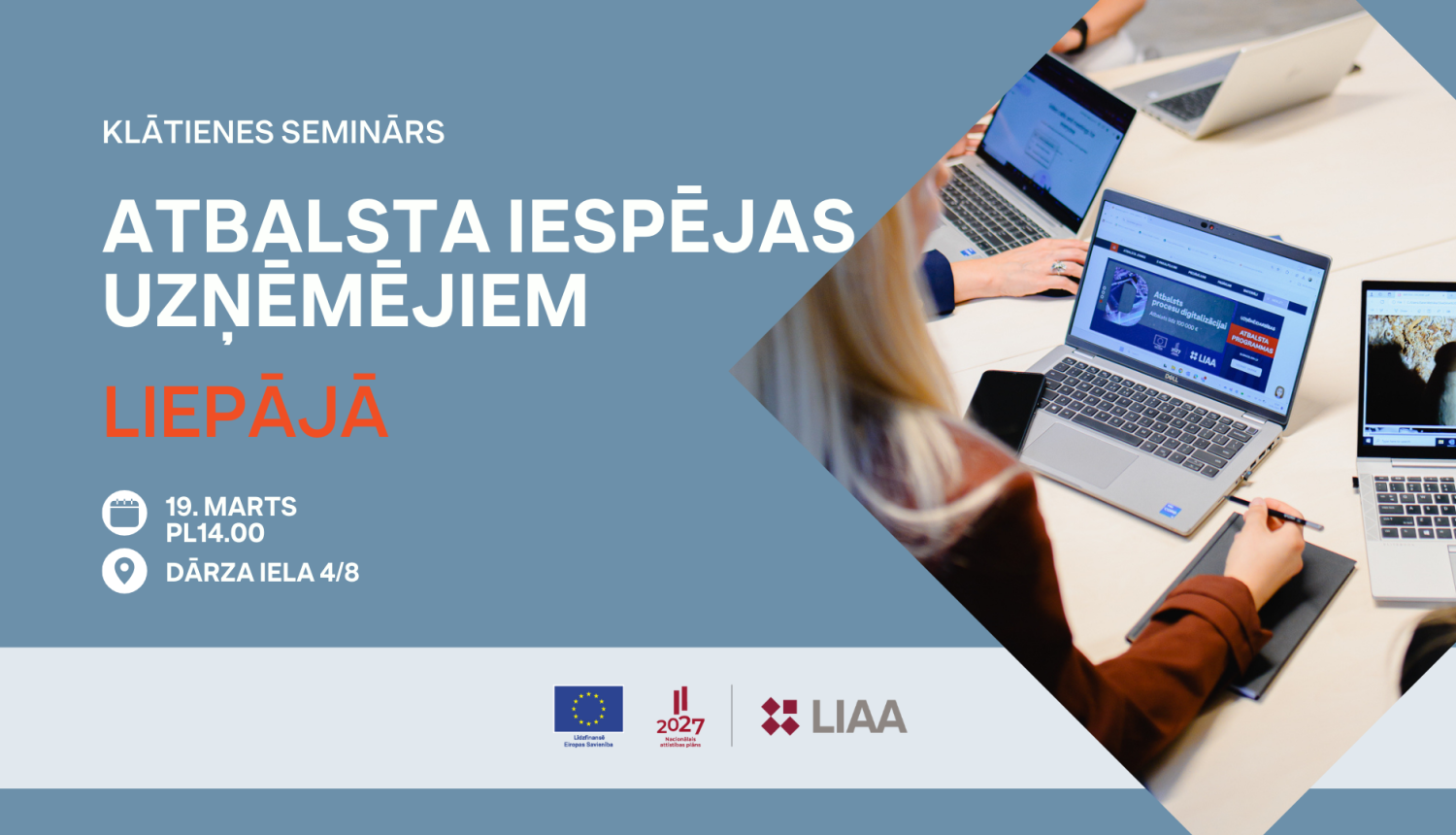 Atbalsta iespējas uzņēmējiem Liepājā