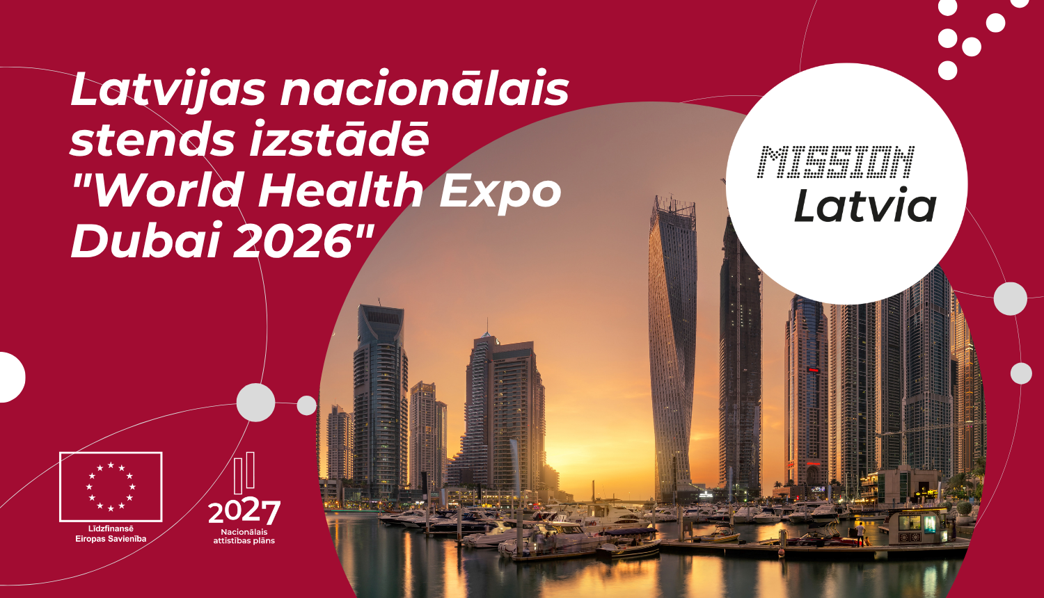 Latvijas uzņēmumu nacionālais stends starptautiskajā izstādē “World Health Expo Dubai 2026" Dubaijā