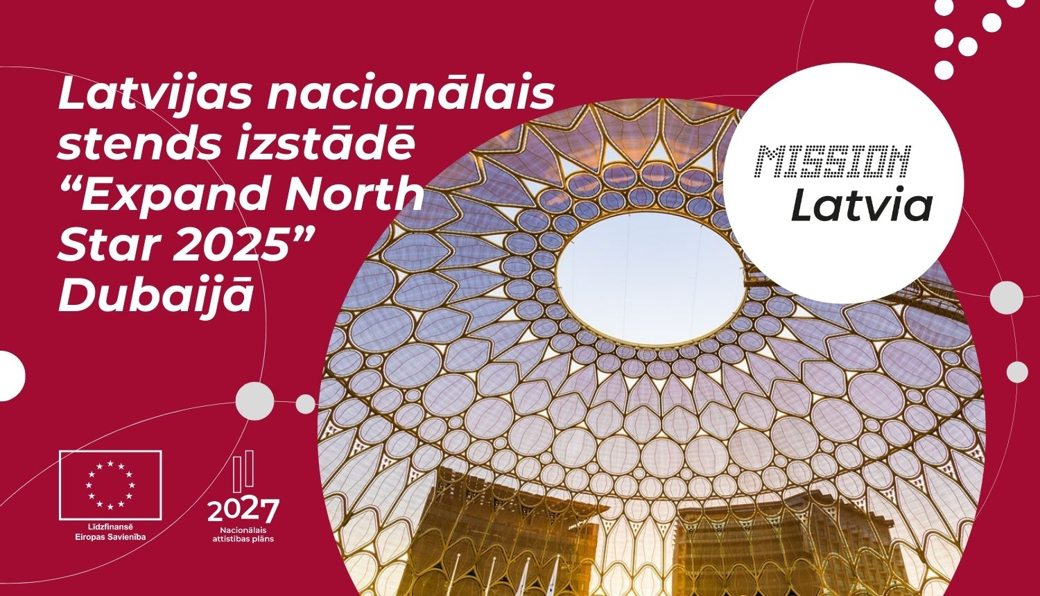 Nacionālais stends izstādē "Expand North Star 2025" Dubaijā