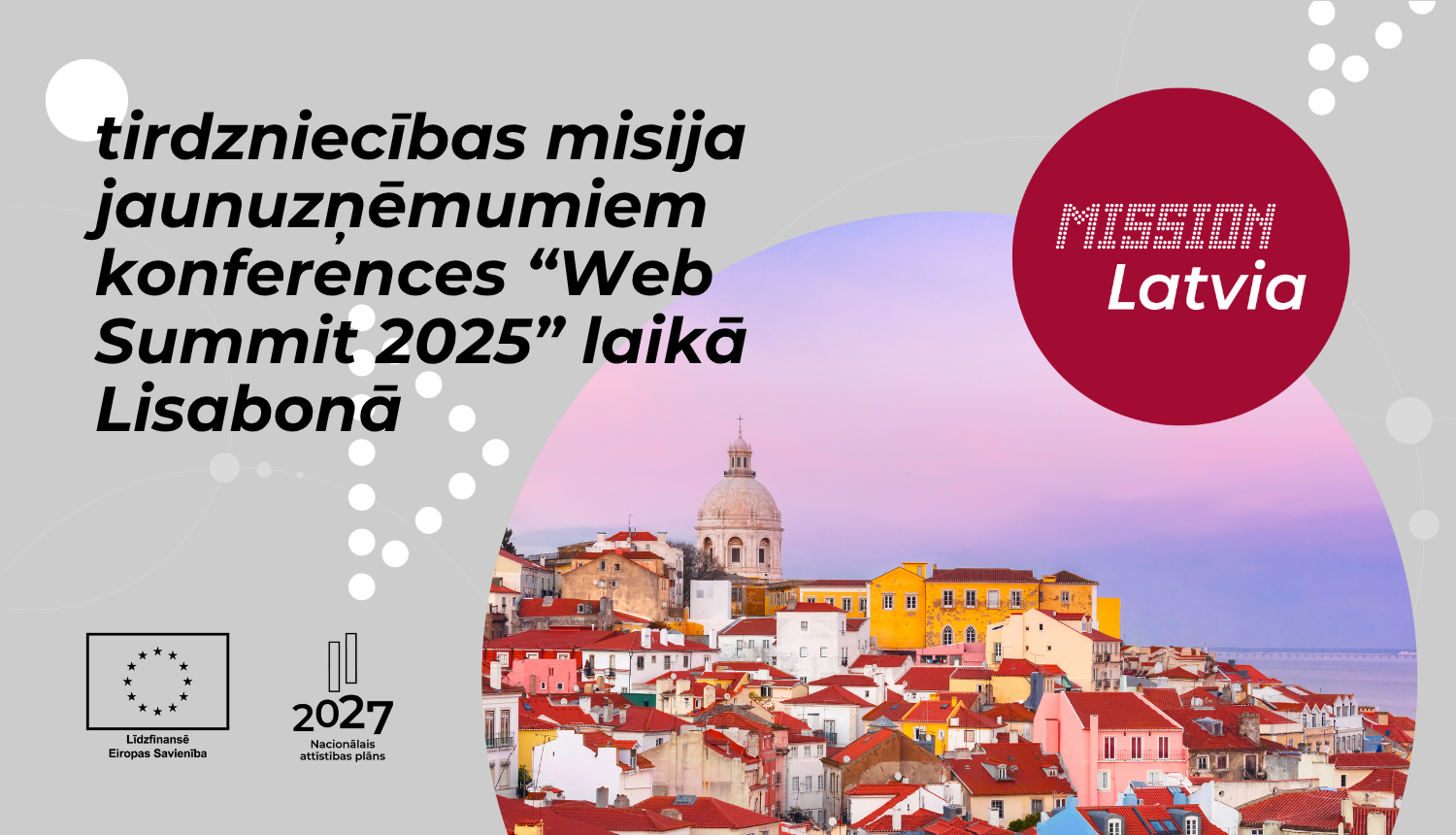 Tirdzniecības misija jaunuzņēmumiem konferences “Web Summit 2025” ietvaros Portugālē