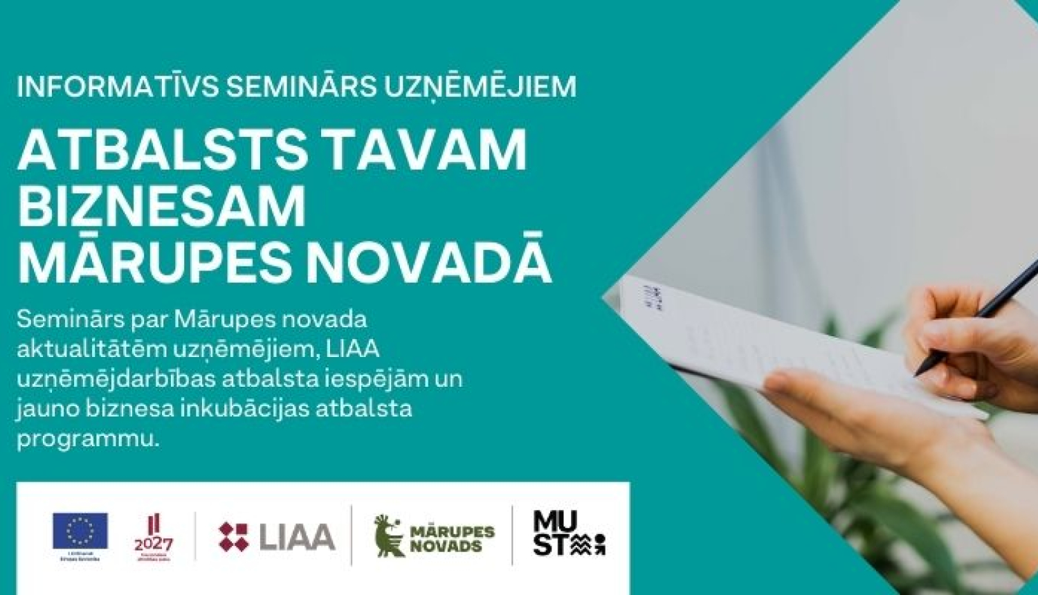 Atbalsts tavam biznesam Mārupes novadā: seminārs par uzņēmējdarbības atbalsta iespējām