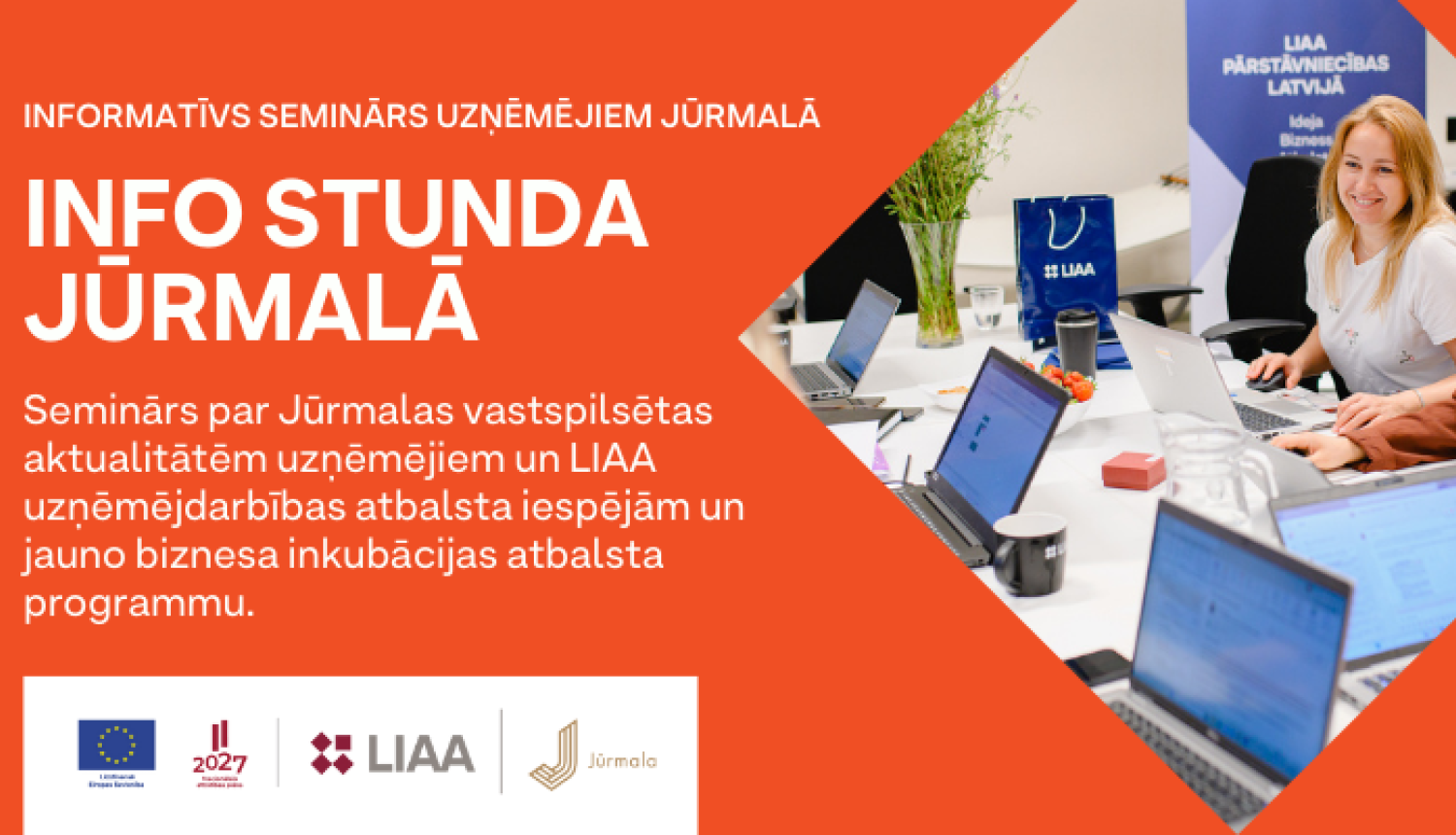 Info stunda Jūrmalā: seminārs par uzņēmējdarbības atbalsta iespējām Jūrmalā