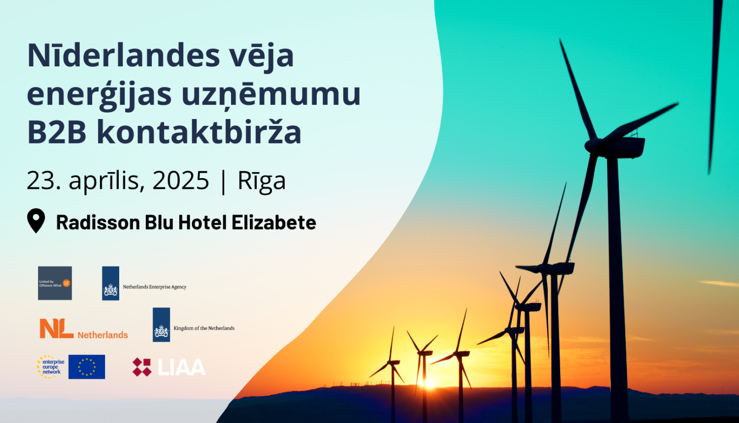 Nīderlandes vēja enerģijas uzņēmumu B2B kontaktbirža