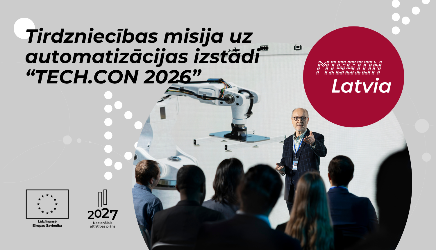 Aicinājums uzņēmējiem piedalīties tirdzniecības misijā uz automatizācijas izstādi "TECH.CON 2026" Austrijā